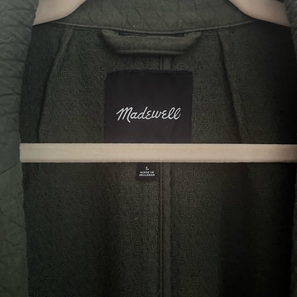 Madewell Olive Green Quilted Blazer - Picture 3 of 3